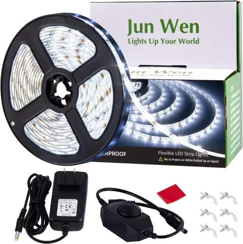 Vista 8 de Tira de luces LED impermeable, intensidad regulable, 16.4 pies / 5m, 300 LED SMD 2835