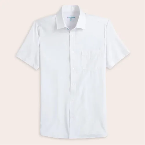 Vista 7 de &COLLAR Camisa de vestir de manga corta para hombre de alto rendimiento y ajuste atlético