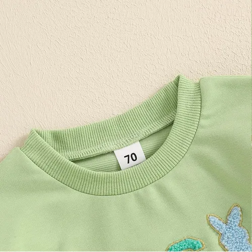Vista 155 de Traje de San Valentín para bebé, niña, niño, traje de San Valentín, sudadera de manga larga con estampado de corazón