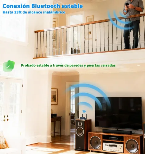 Vista 5 de KAIY - Receptor Bluetooth 5.4 para el hogar, adaptador de audio Bluetooth