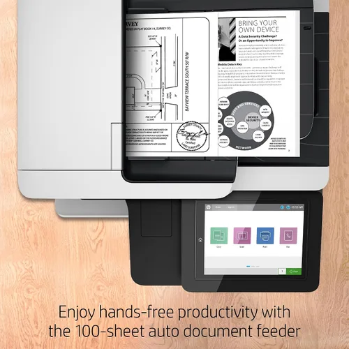 Vista 7 de HP LaserJet Enterprise MFP M528f Impresora monocromática todo en uno con Ethernet integrado e impresión de 2 caras (1PV65A)