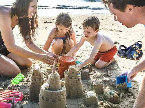 Vista 6 de Zapatos de jardín de dibujos animados de anime para niños pequeños, lindos zuecos sandalias, zapatos de agua para niños y niñas, pantuflas de playa