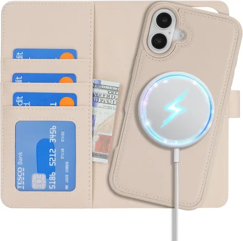 Vista 41 de Havaya Magsafe - Funda para iPhone 11 Pro Max, compatible con 2 en 1, desmontable con tarjetero de piel sintética, ranuras para tarjetas de crédito