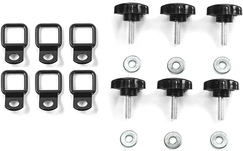 Vista 2 de JeCar Tornillos de Mariposa para Techo Rígido de Remoción Rápida Pernos de Techo Rígido con 6 Anclajes de Sujeción Compatibles con Jeep Wrangler