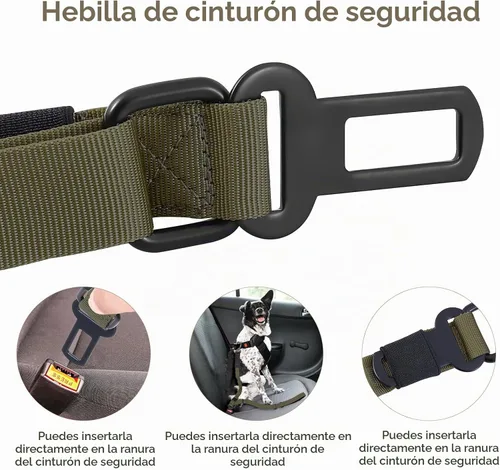 Vista 3 de Hotsky Correa táctica para perro resistente para perros medianos y grandes que tiran, 4-6 pies, resistente correa elástica para perro que absorbe