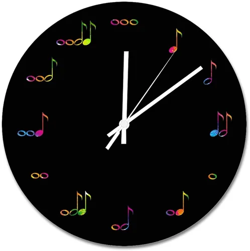 Vista 9 de Reloj de pared con aspecto de madera natural, reloj de pared de guitarra acústica, silencioso, redondo, de madera, funciona con pilas, reloj