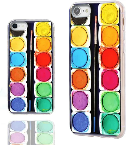 Vista 12 de Funda protectora delgada de goma TPU suave para iPhone SE 2022/2020/8/7/6S/6, funda protectora de goma TPU suave, lindo perro corgi de dibujos Un