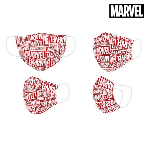 Vista 2 de Mascarilla Higiénica Marvel Infantil Rojo