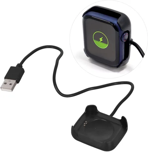 Vista 4 de Demeras Cargador de reloj inteligente, cable de carga estable, soporte para cargador de reloj inteligente, cable USB ligero, plegable, portátil