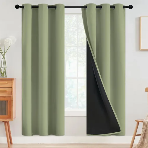 Vista 112 de SimpleHome - Cortinas opacas 100% para recámara, cortinas de ventana con ojales beige, con aislamiento térmico, cortinas de oscurecimiento