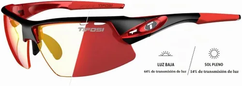 Vista 2 de Tifosi Golf- camrock Unisex anteojos de sol con lentes intercambiables Negro/Rojo Con Lente Clarion Rojo Fototec