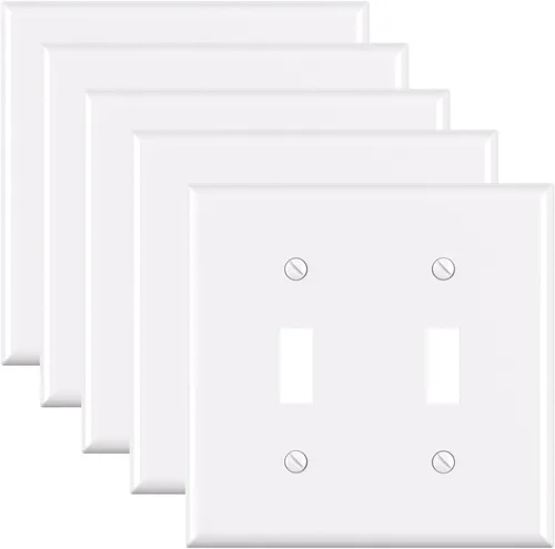 Vista 18 de ELEGRP Placas de pared para interruptor de palanca de 2 posiciones, cubierta frontal termoplástica irrompible de tamaño mediano para interruptores