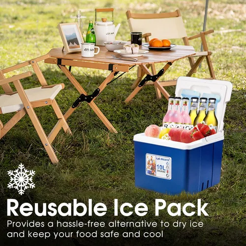 Vista 3 de Hielera portátil aislada de 11Qt 19Qt, caja de almuerzo con hielera a prueba de fugas, enfriadores duros con paquete de hielo extra para barbacoa