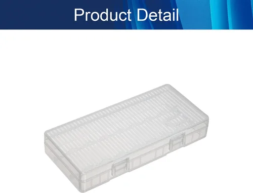 Vista 4 de Jutagoss Caja organizadora de almacenamiento de batería AA 8 capacidad de almacenamiento de batería organizador para batería AA SBC-022 transparente