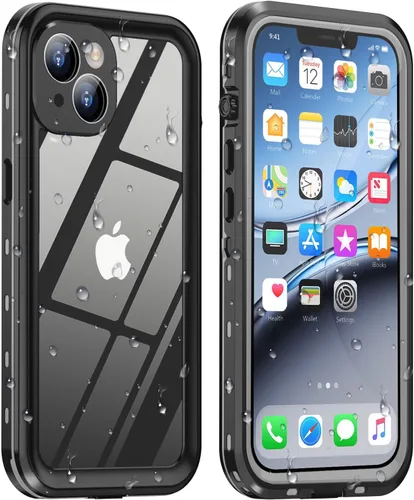 Vista 13 de Funda impermeable diseñada para iPhone 12, cuerpo completo, a prueba de polvo, a prueba de golpes, protector de pantalla integrado