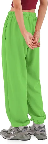 Vista 5 de Pantalones deportivos de forro polar para hombre, ligeros, elásticos, con cordón