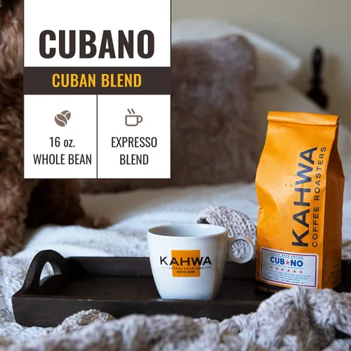 Vista 3 de Kahwa Coffee - Trío de café en grano entero, bolsa de 1 libra (paquete de 3), incluye tostado oscuro cubano, tostado oscuro medio Sirocco y tostado