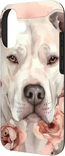 Vista 2 de Dogo Argentino Roses Flower Watercolor Dogo Argentino Case for iPhone 17
