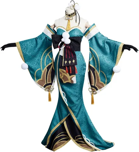 Vista 2 de Wolancy Genshin Impact Noelle Hu Tao Venti - Disfraz de Halloween para mujer