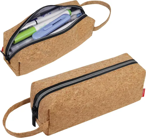 Vista 9 de Fmeida Simple Pencil Case Pouch, Office Supplies Gift for Men Women