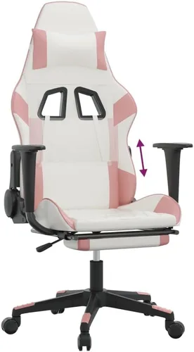Vista 8 de Silla de juegos con reposapiés, silla de oficina, silla de computadora, silla de respaldo alto, silla ajustable, silla de Internet Café