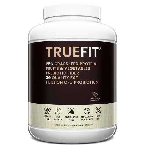 Vista 10 de TrueFit Polvo de Proteína Saludable para el Intestino, Batido de Reemplazo de Comida de Suero de Leche de Ganado Alimentado con Pasto