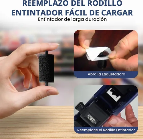 Vista 5 de Perco Lite Pricing Gun Labeler - Rollos de tinta de repuesto preferidos para pistola de precio Perco Lite, recarga de tinta fácil y cómoda incluso