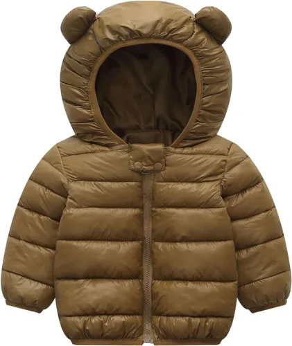 Vista 19 de Abrigos de invierno de estilo inflado con capucha para bebé 07 negro