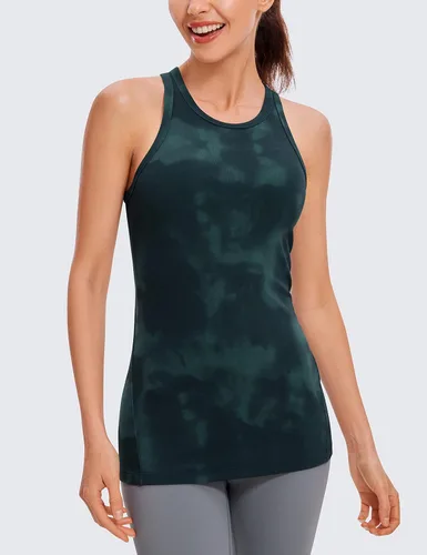 Vista 2 de CRZ YOGA Butterluxe - Camiseta sin mangas para mujer, con espalda cruzada, cuello alto, atlética, para correr, gimnasio, yoga