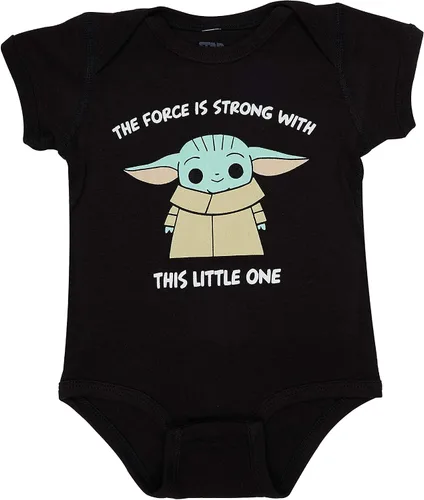Vista 2 de Star Wars baby-boys Baby Yoda Bodysuit Three Pack Baby Clothes