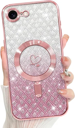 Vista 83 de Bonoma Compatible with iPhone 17 Pro Max Case 2025 Heart Checkered -Gold A cuadros-oro