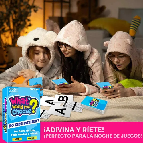 Vista 5 de QUOKKA Juego de Mesa para Niños de 8-12 Años - Edición Original - Juego de Cartas Familiar para Niños de 5-8 Años - ¿Qué Eligirías? ¿Prefieren