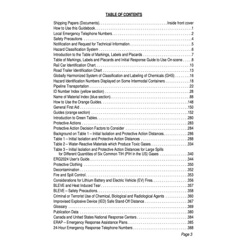 Vista 3 de J. J. Keller 2024 Emergency Response Guidebook (ERG), Spiral