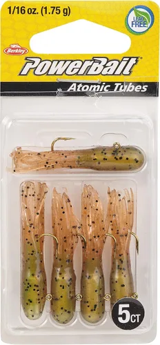 Vista 4 de Berkley PowerBait Tubos Atómicos Pre-Aparejados Cebo Suave de Pesca