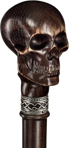 Vista 6 de Asterom Bastón de Calavera - Hecho a Mano - Bastón de Calavera Bastón Gótico de Vampiro Bastones de Calavera para Hombres, Bastón Steampunk