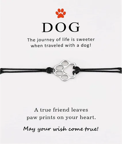 Vista 5 de PLwelth Pulseras de perro de cachorro para mujeres y hombres, regalos conmemorativos para amantes de las mascotas, regalos de amistad para ella, sus