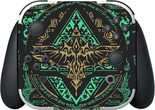 Vista 6 de PlayVital Juego completo de calcomanías protectoras para el modelo OLED de Nintendo Switch, calcomanías de vinilo personalizadas para consola Switch