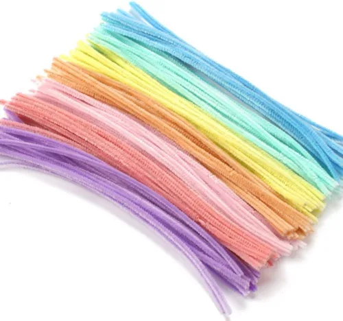 Vista 3 de Limpiadores de tuberías a granel, color macarrón, 300 piezas Color caramelo: 300