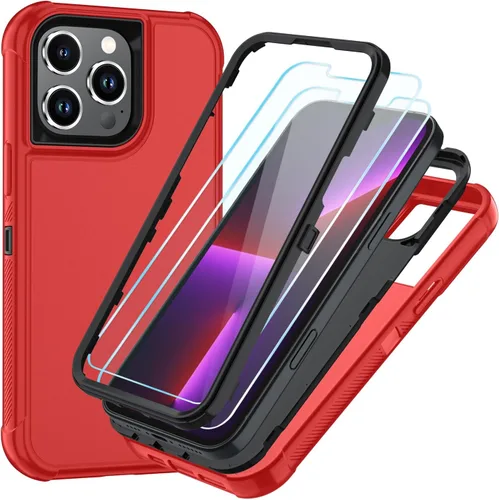 Vista 48 de SunStory Funda compatible con iPhone 11 con protector de pantalla HD, 3 capas de alta resistencia de cuerpo completo, funda protectora híbrida 3