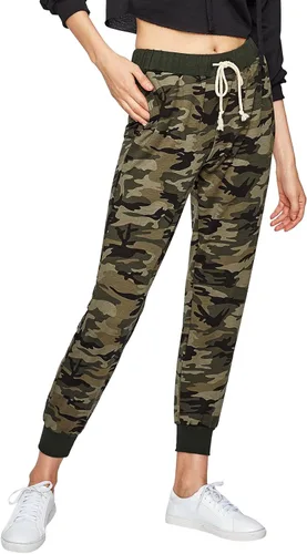 Vista 4 de SweatyRocks Pantalones deportivos de cintura elástica para mujer con gráficos de yoga