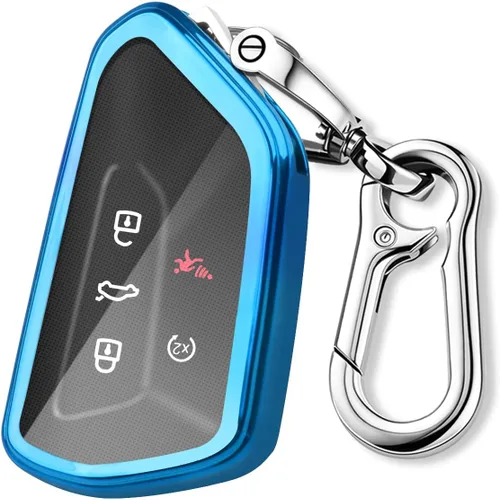 Vista 11 de QBUC Funda para llavero Volkswagen con llavero, funda para llave de coche para VW ID.4 ID.6 MK8 Golf GTI Atlas Cross Sport 2025 Tiguan (negro)
