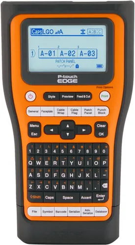 Vista 3 de Brother - Herramienta rotuladora de mano, Mobile PTE500, interfaz USB, batería de Li-ion, corte automático, funda de transporte