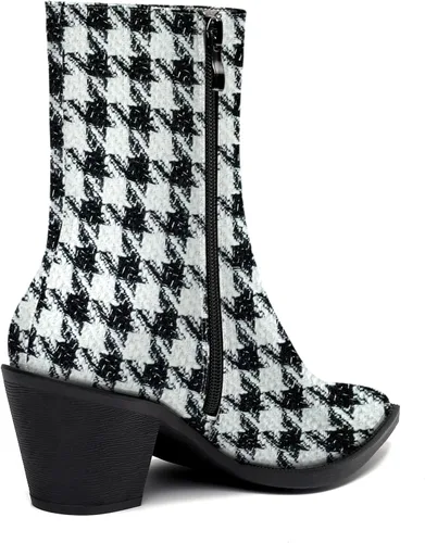 Vista 5 de WAYDERNS Botas altas de tacón medio para mujer, con cierre de cremallera, de 2.2 pulgadas