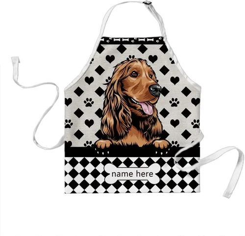 Vista 10 de Delantal lindo de lunares de perro personalizado Peeking Dog Boxer, Boxer-2