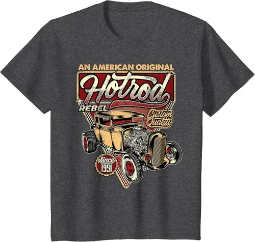 Vista 62 de Camiseta vintage Hot Rod Speed and Power para hombre Asphalt Grey