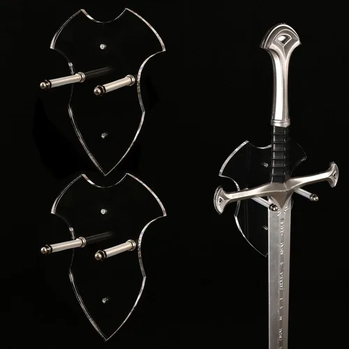 Vista 10 de Soporte vertical de acrílico para espada, para 1 espada, katana o hacha, soporte resistente para espada para pared, exhibición de espada samurái