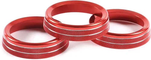 Vista 6 de Anillos de ajuste de aire acondicionado trasero para Land Rover Defender 110 2020 accesorios de coche (rojo)