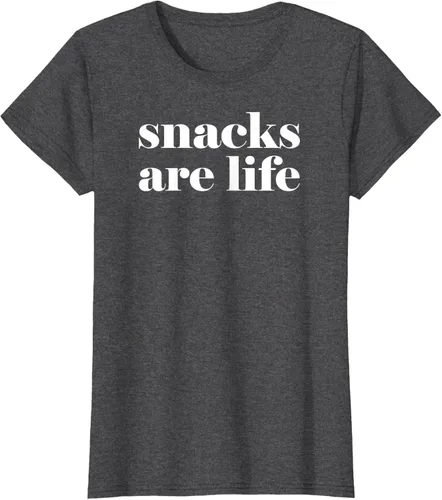 Vista 4 de Snacks Are Life - Camiseta divertida para amantes de los aperitivos, Negro
