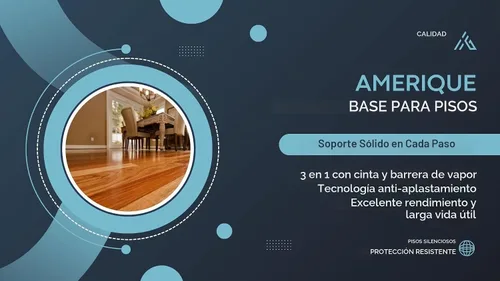 Vista 5 de AMERIQUE 400SQFT 4ª generación azul de 0.059 in de grosor para suelo de espuma resistente 3 en 1 con cinta y barrera de vapor