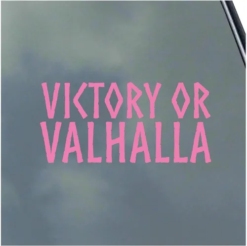 Vista 10 de Adhesivo de vinilo Victory or Valhalla Viking Asatru Thor Loki Runic Symbol Find Your Way Negro